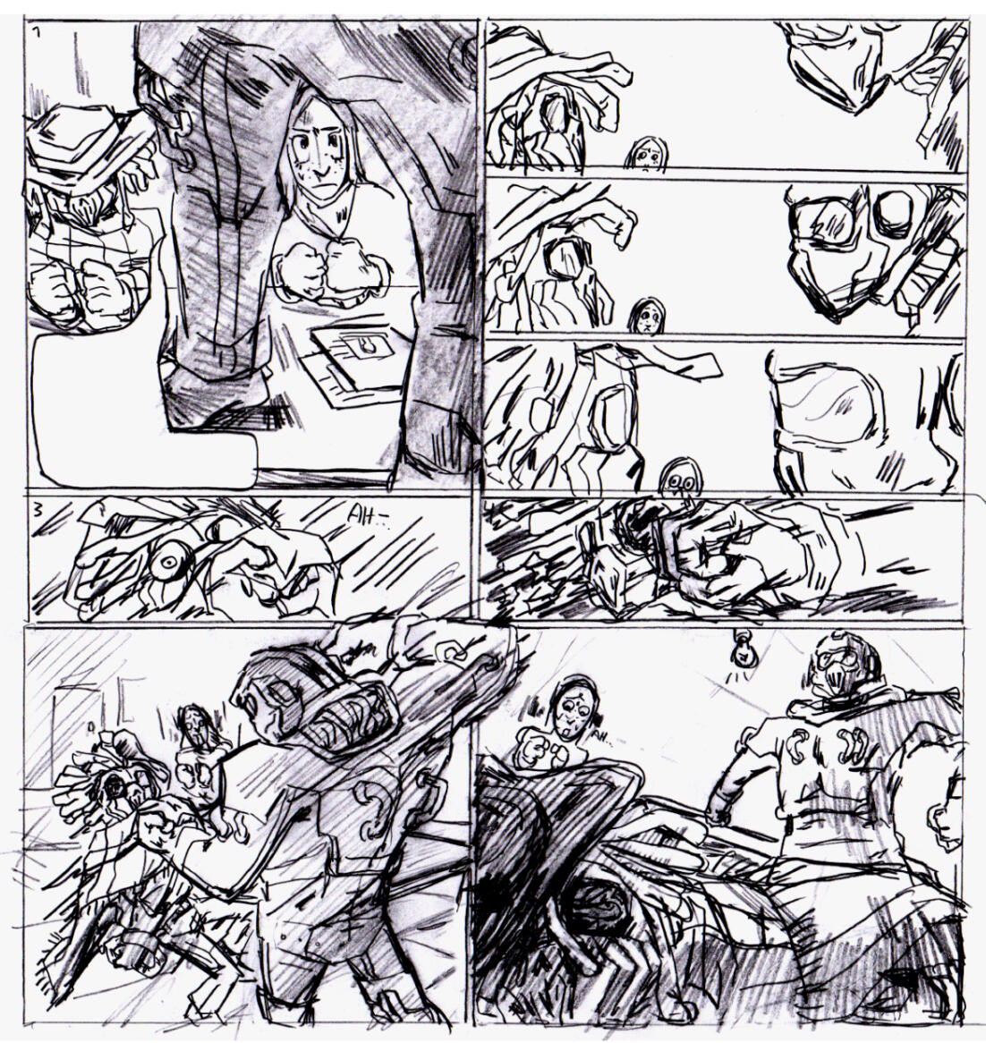 "Violencia Muda" Técnica grafito